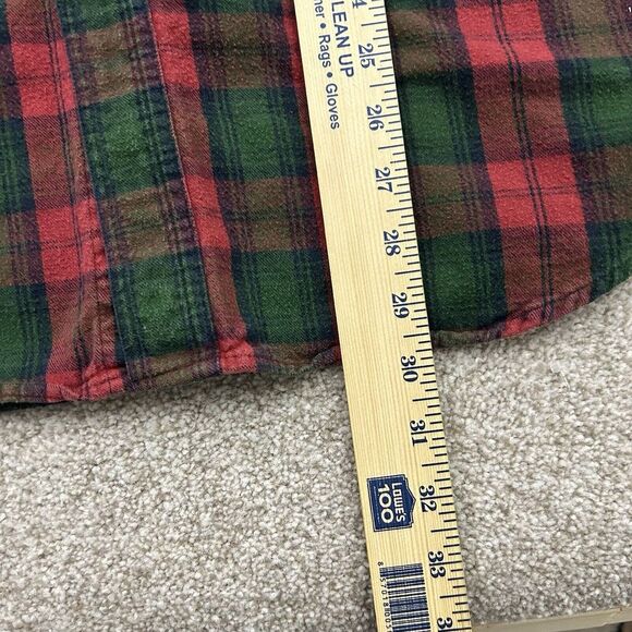 L.L Bean Long Sleeve Button Front Flannel Shirt Plaid Cotton Men's Size Medium - Picture 5 of 8